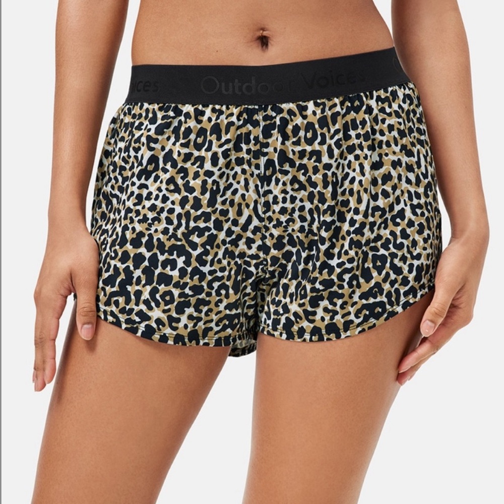 Outdoor Voices Relay Short Cheetah Print Small